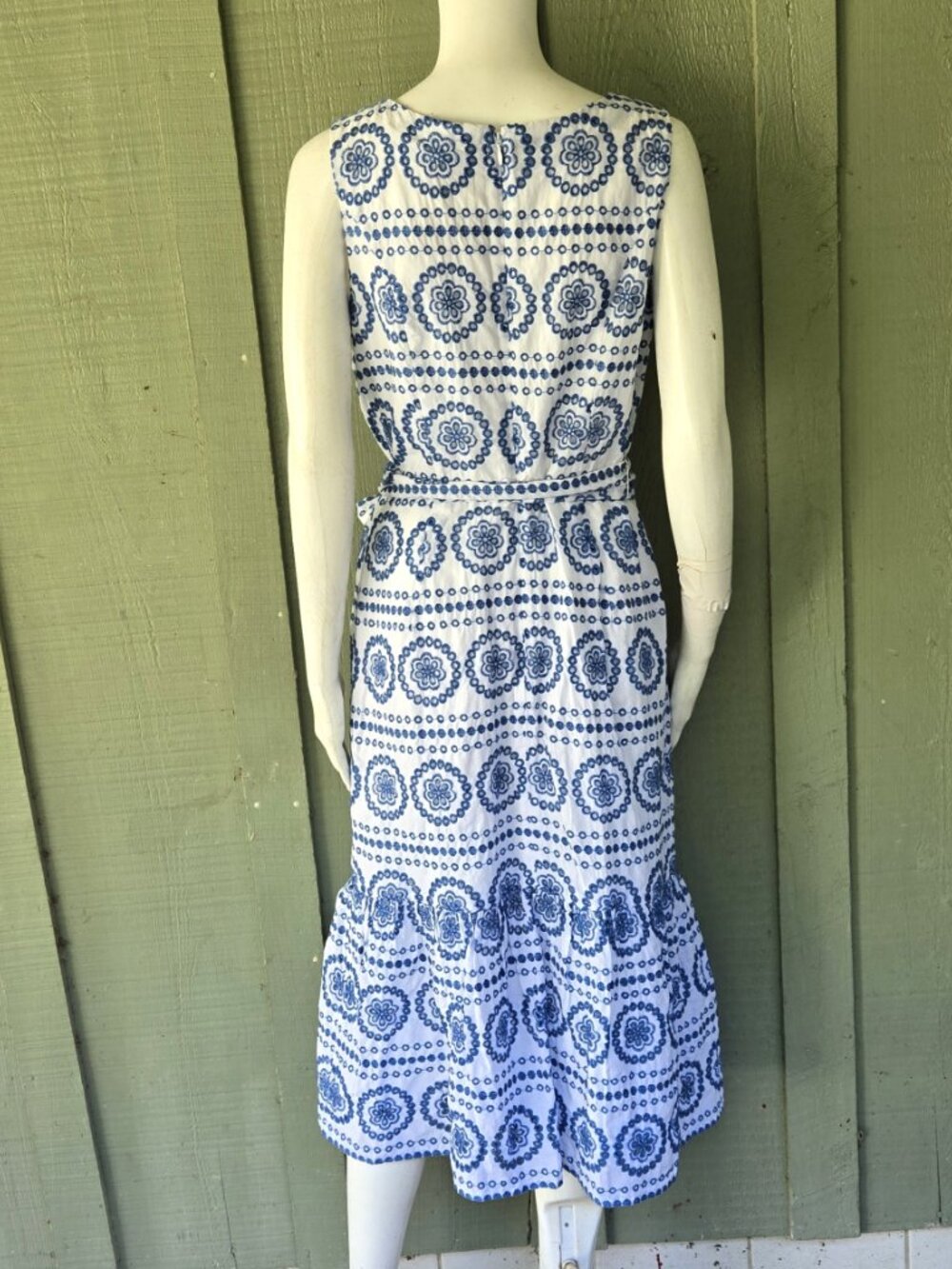 NWT BODEN Broderie Eyelet Tie Belt Dress US 8 - Picture 2 of 4